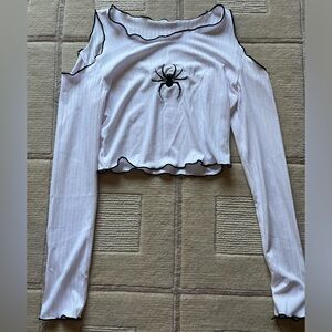 Spider long sleeve crop too